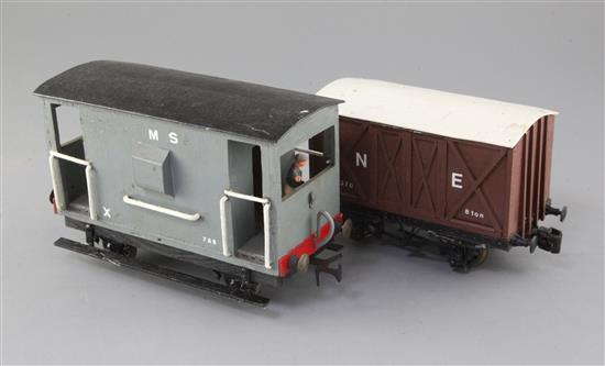 A Gauge 1 LMS guards van, grey with auto coupling, No 789